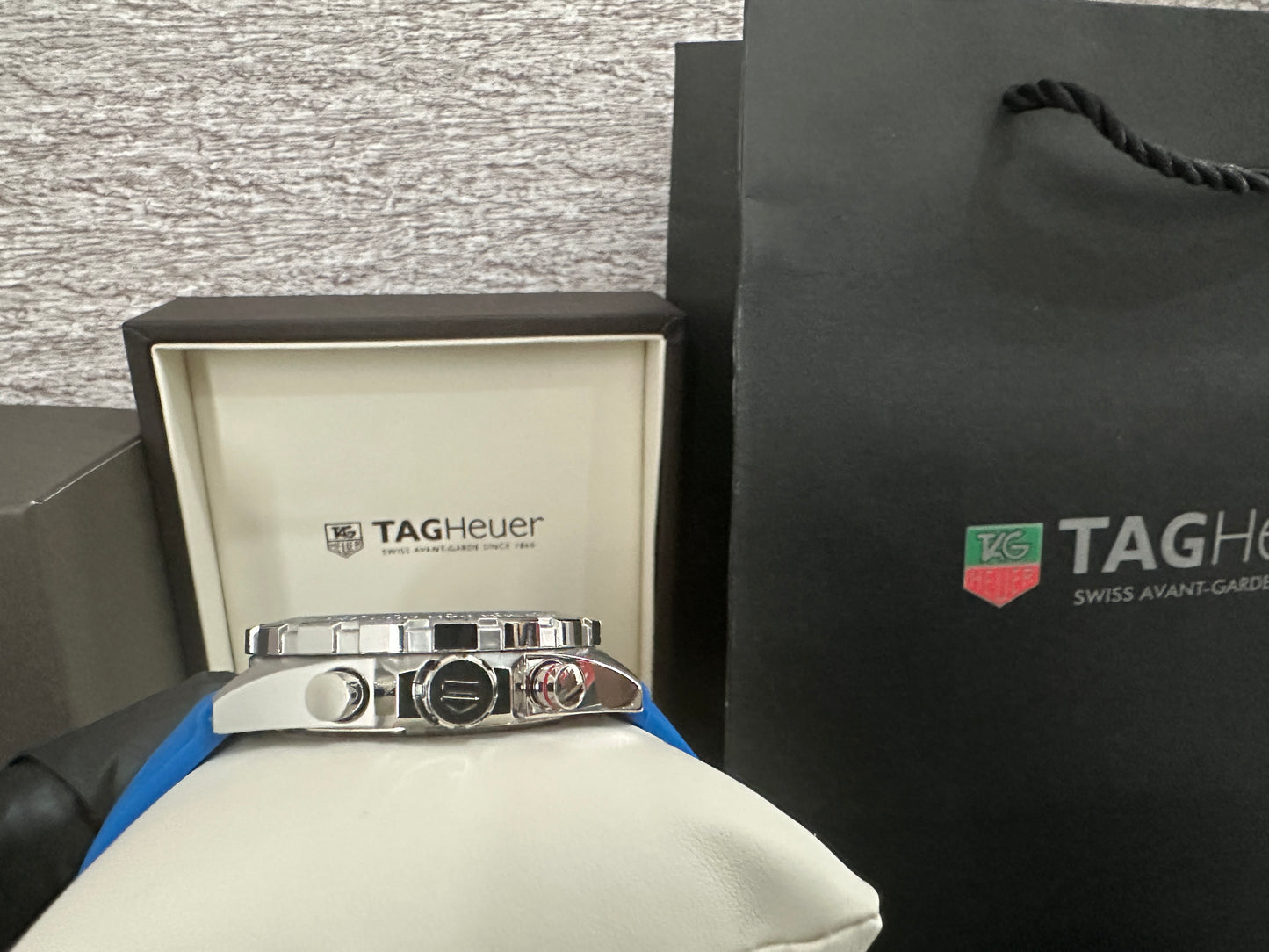 Reloj F1, AAA, Quartz, correa de caucho azul