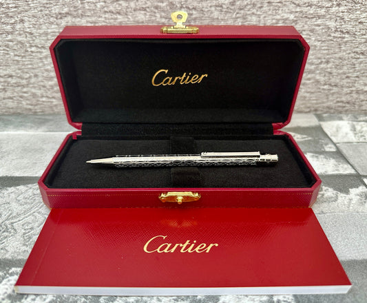 Boligrafo modelo Santos Crtier plateada