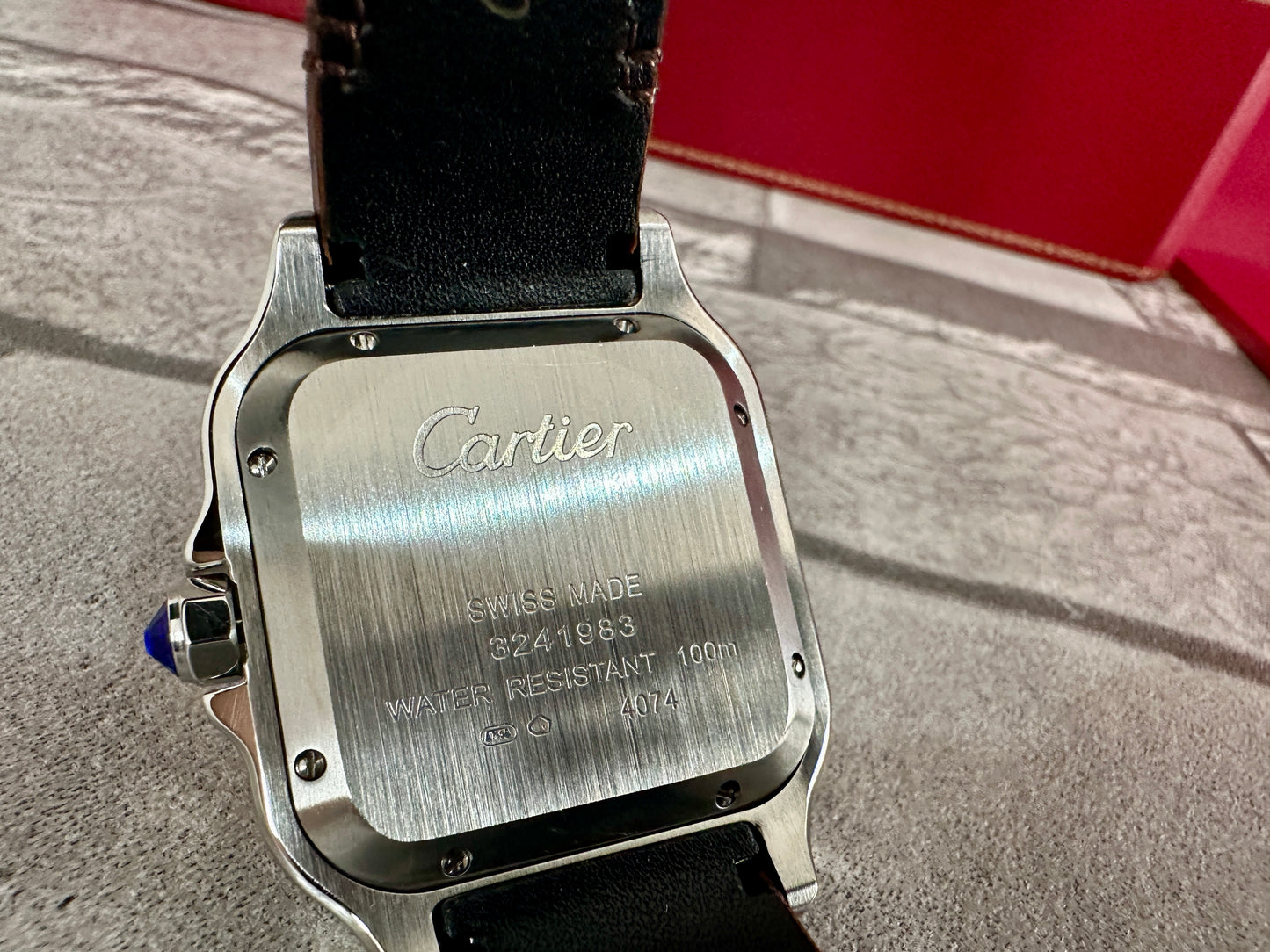 Reloj Santos Crt1er AAA Automático, Correa de piel cafe