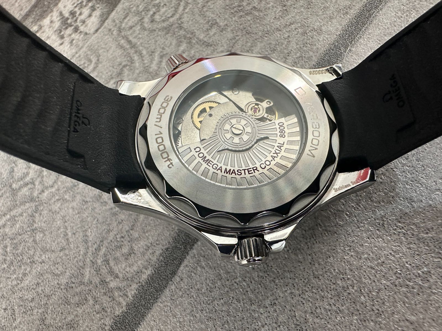 Reloj Sea Master AAA Automatic correa de caucho negra
