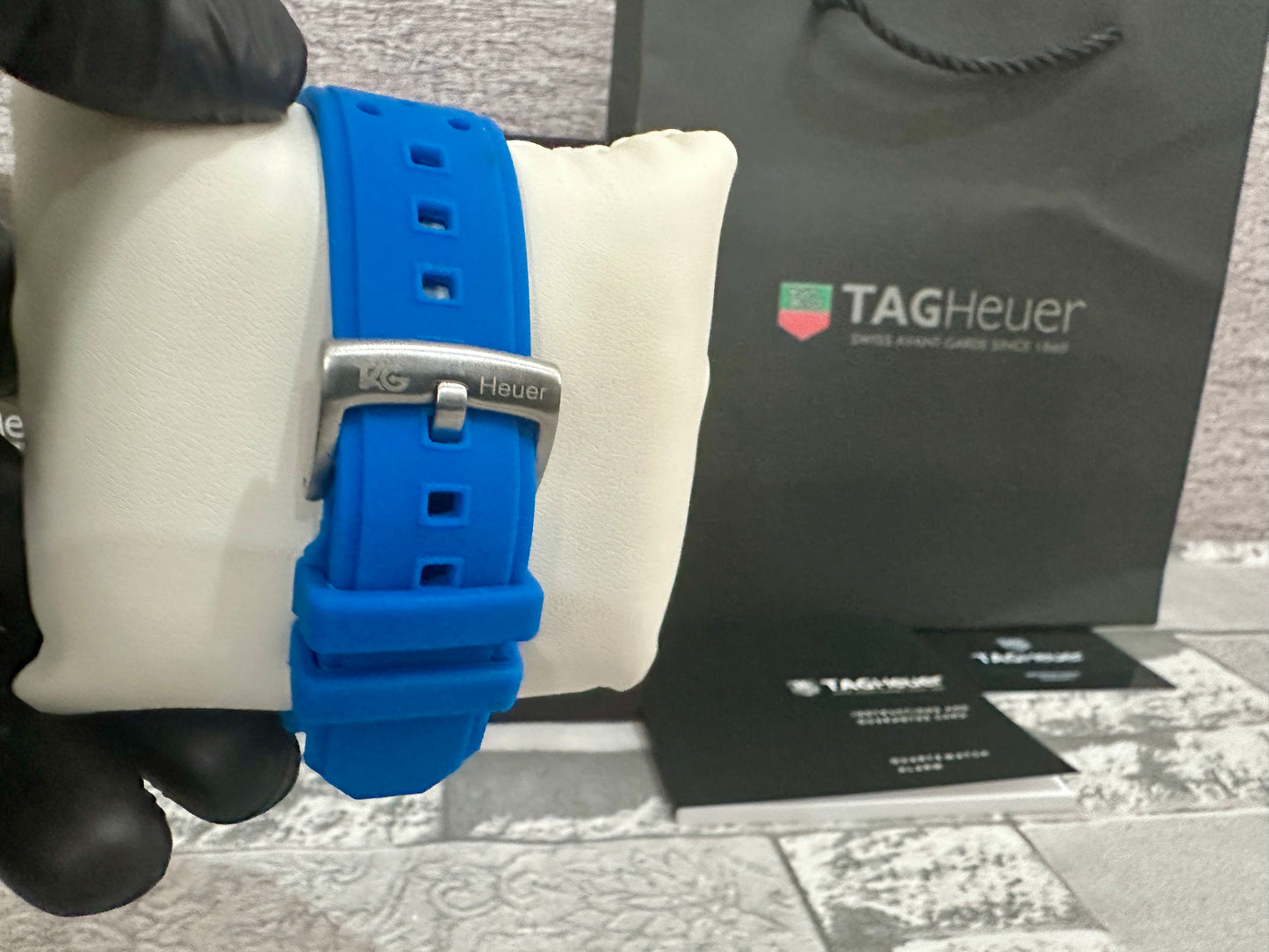 Reloj F1, AAA, Quartz, correa de caucho azul