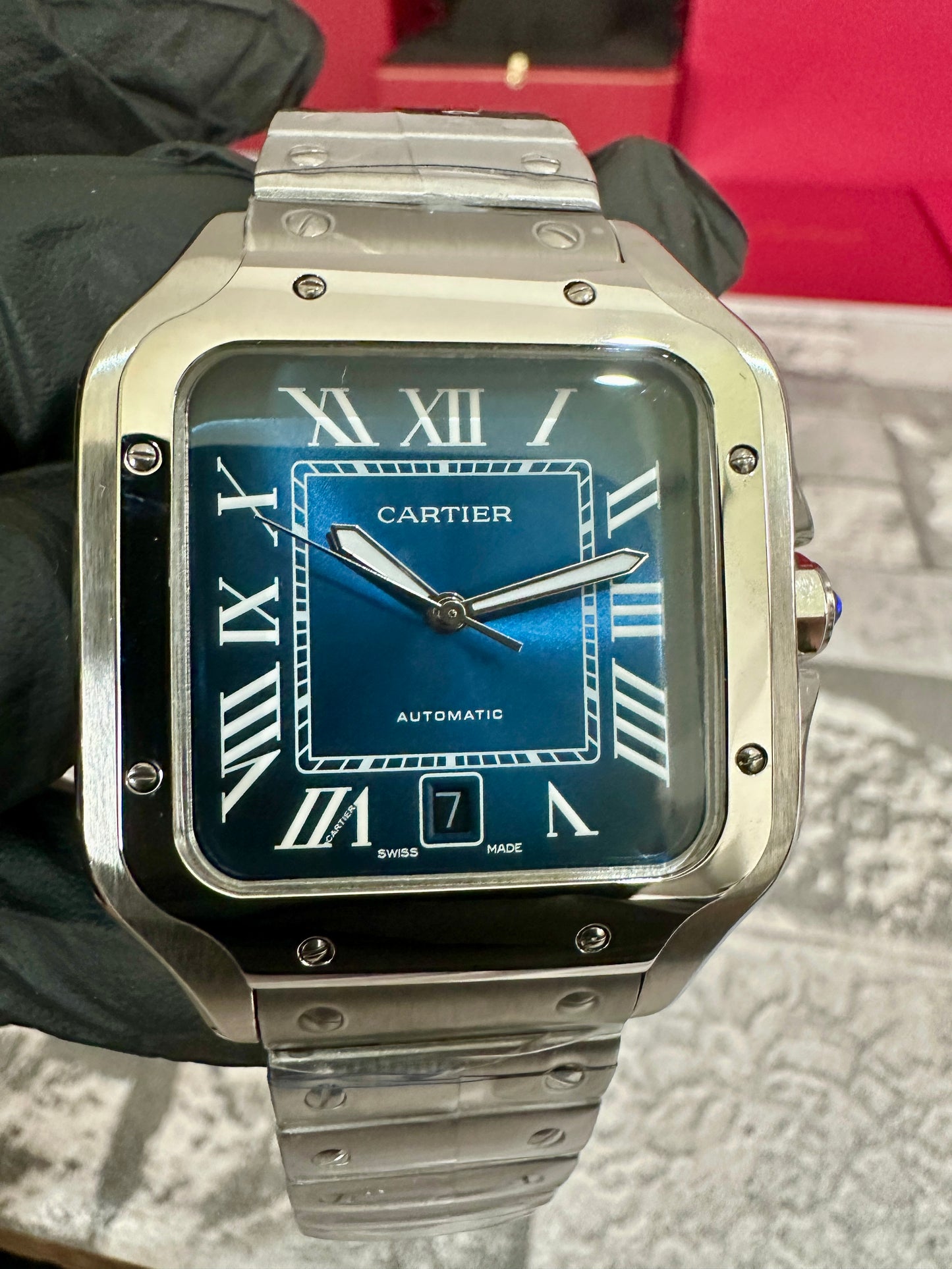 Reloj Santos AAA Automático fondo azul
