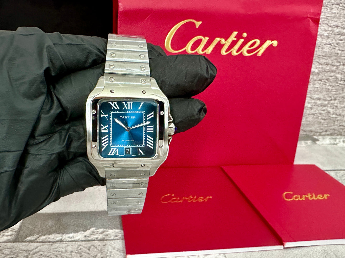 Reloj Santos AAA Automático fondo azul