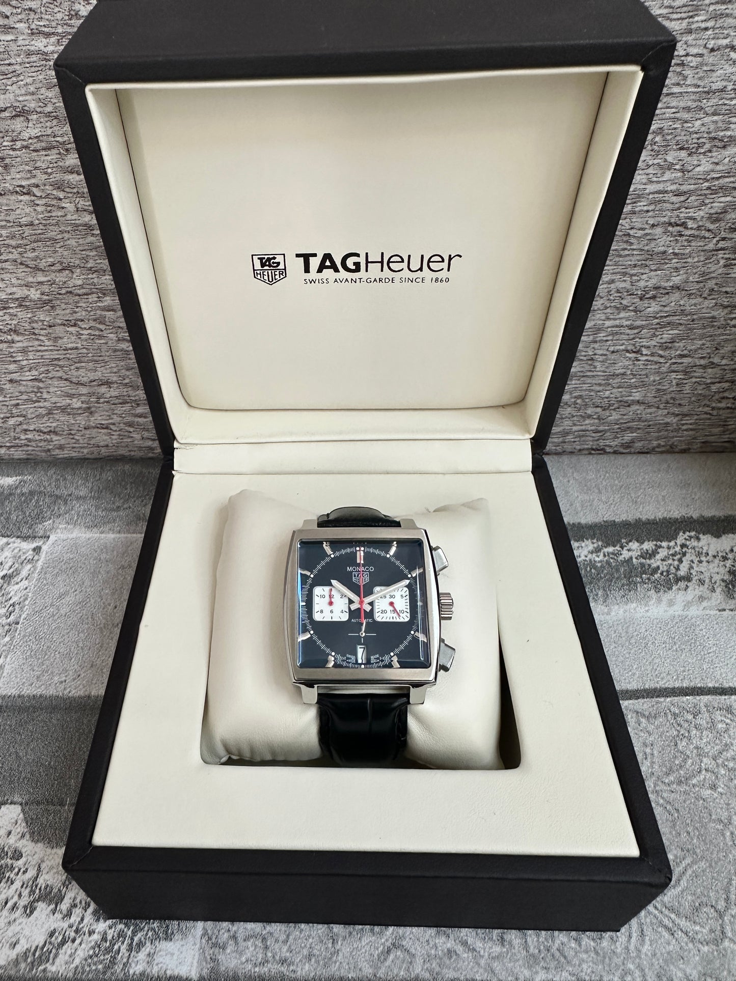 Reloj Monaco Chronograph negro, AAA