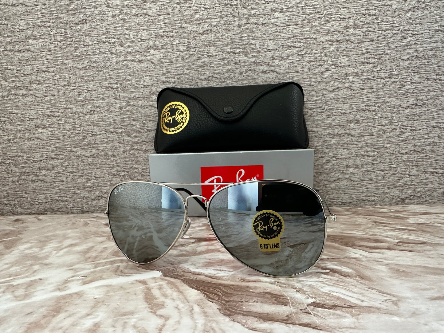 Lentes de Sol Ray B Aviador Silver
