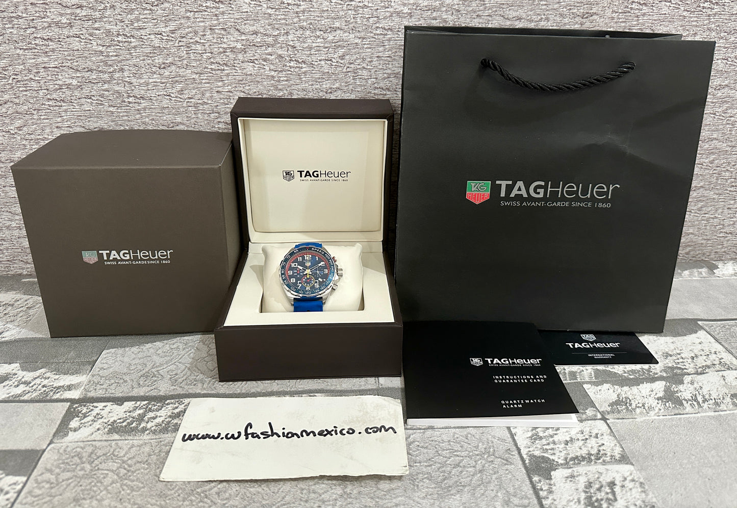 Reloj F1, AAA, Quartz, correa de caucho azul