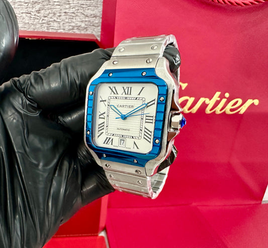 Reloj Santos Crt1er AAA Automático fondo blanco