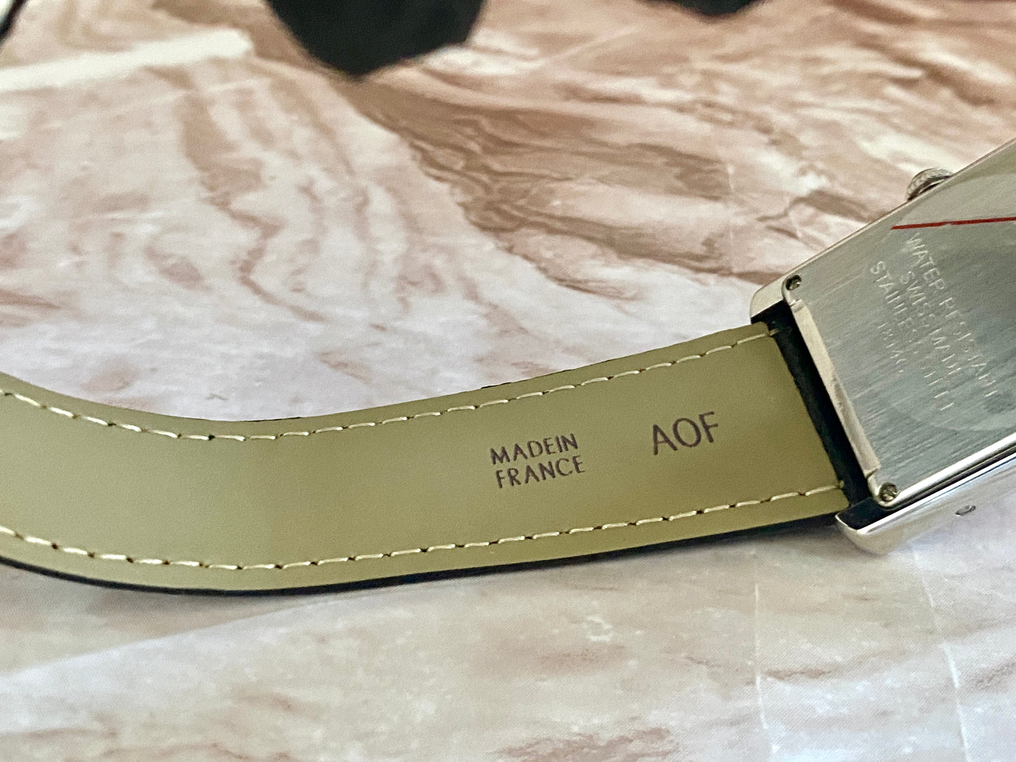 Reloj Tank Must tamaño XL, correa de Piel Negra