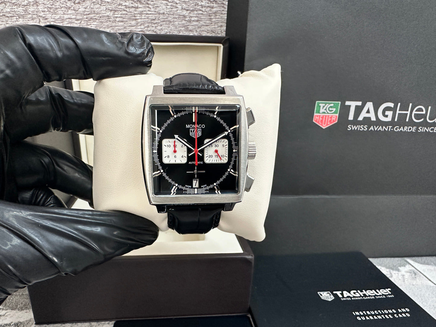Reloj Monaco Chronograph negro, AAA