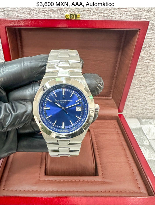 Reloj Vach3r0n Overseas Automático color azul