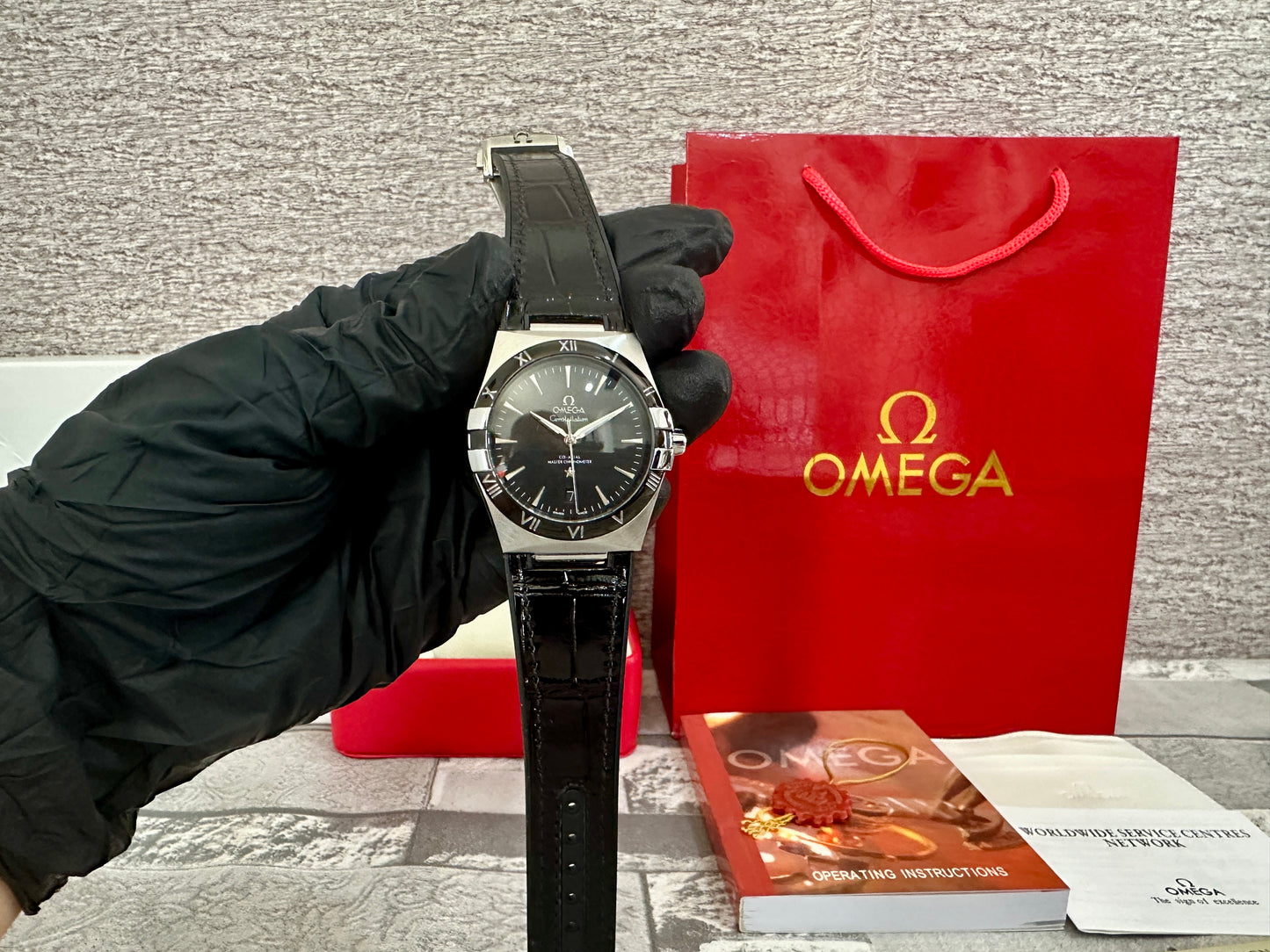 Reloj Constellation, AAA, Automático, correa de Piel negra