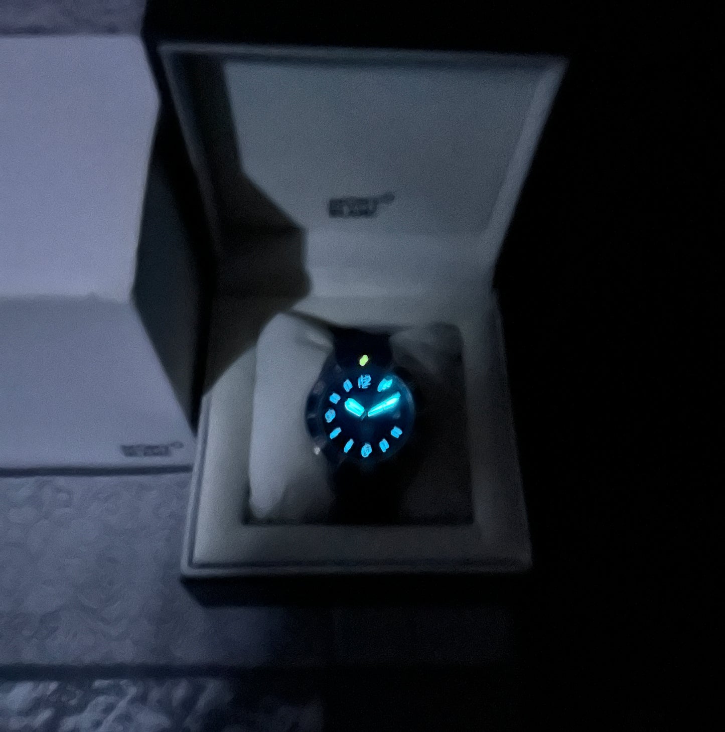 Reloj MB Iced Sea AAA azul correa de caucho
