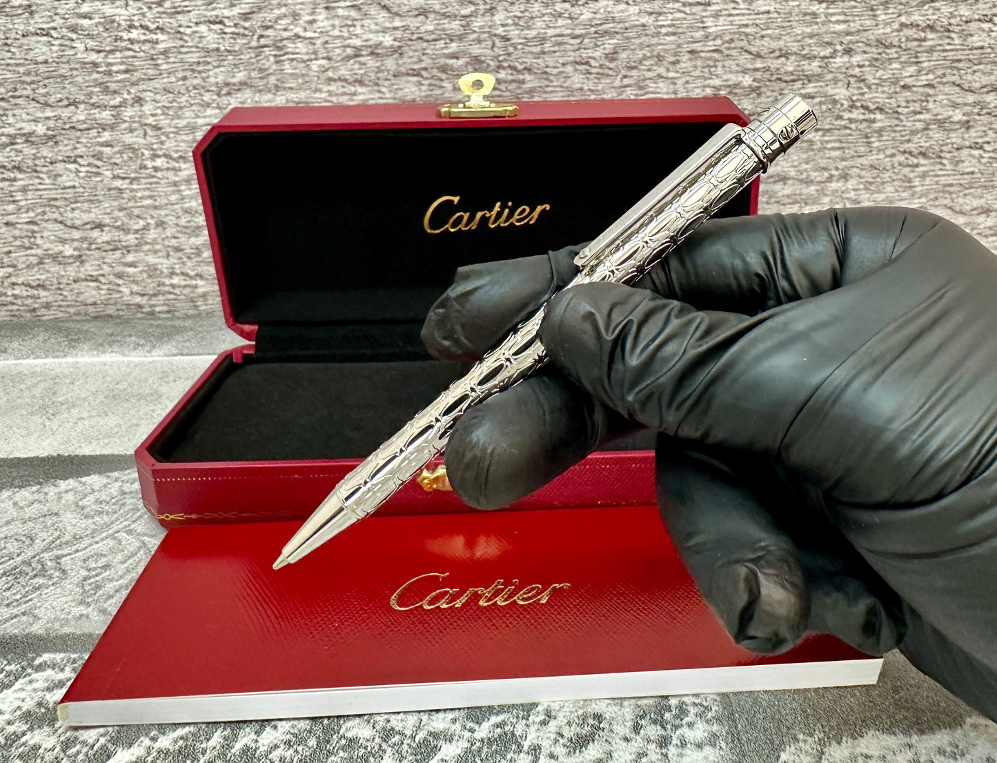 Boligrafo modelo Santos Crtier plateada