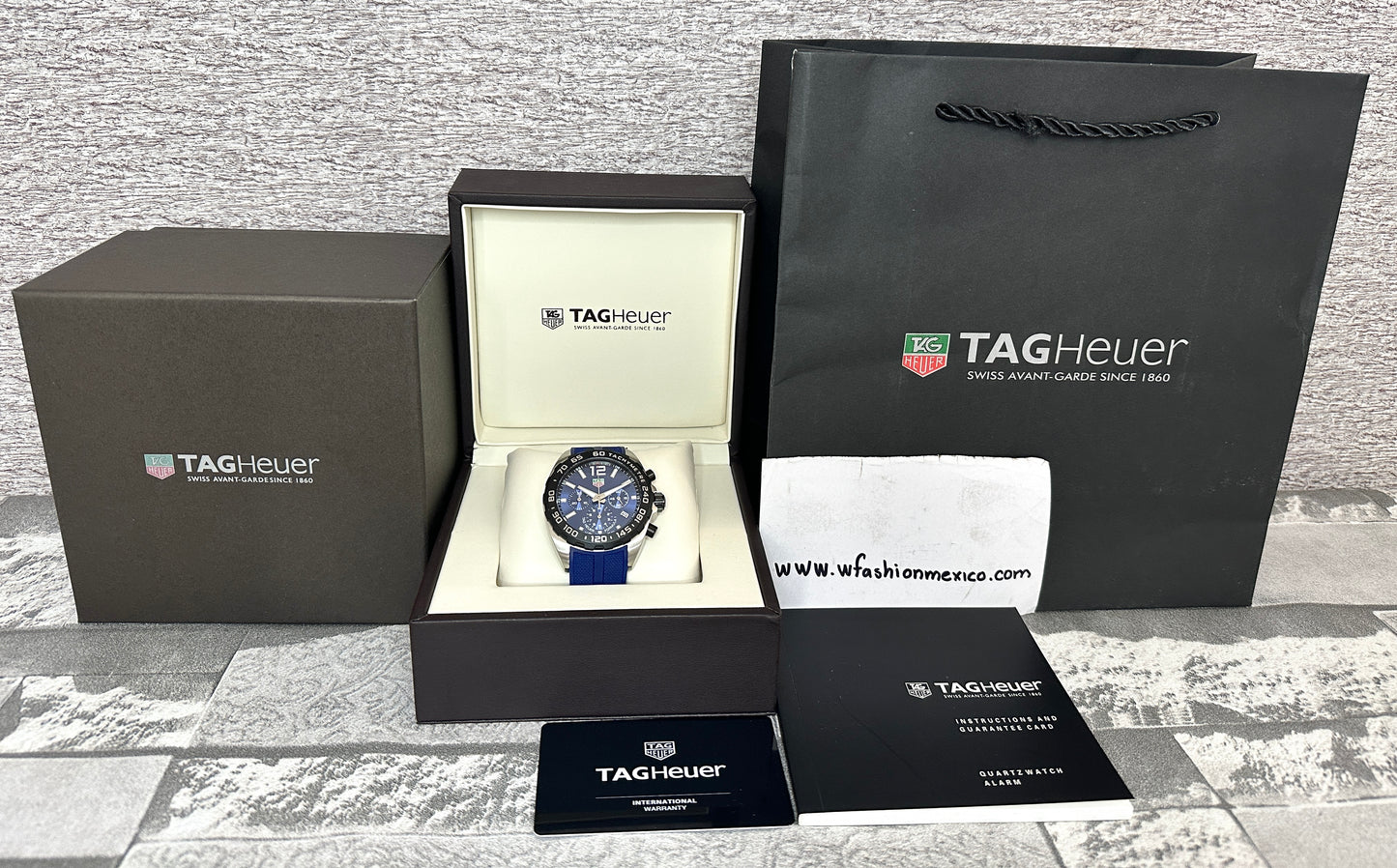 Reloj F1 Azul correa de caucho AAA Quartz