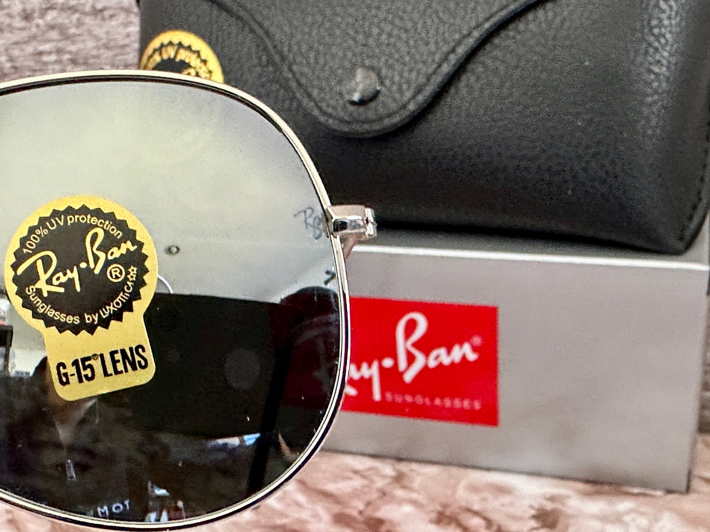 Lentes de Sol Ray B Aviador Silver
