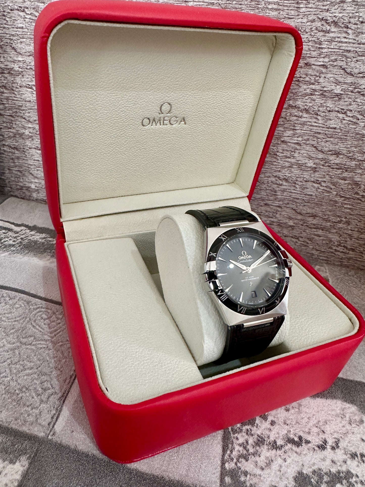 Reloj Constellation, AAA, Automático, correa de Piel negra