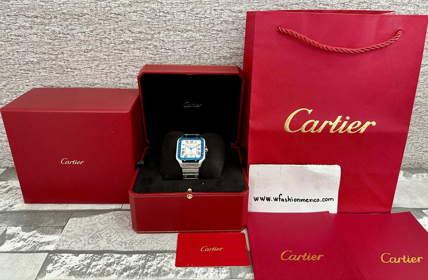 Reloj Santos Crt1er AAA Automático fondo blanco