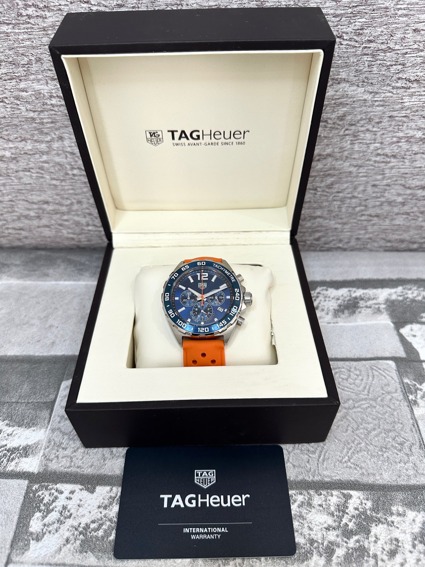 Reloj F1 correa de caucho naranja