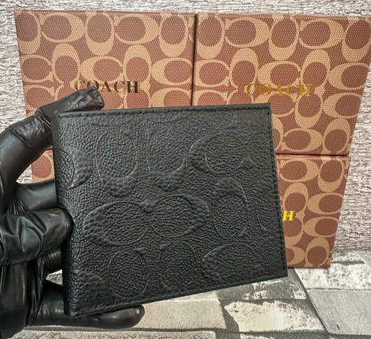 Cartera negra de piel genuina C0ach