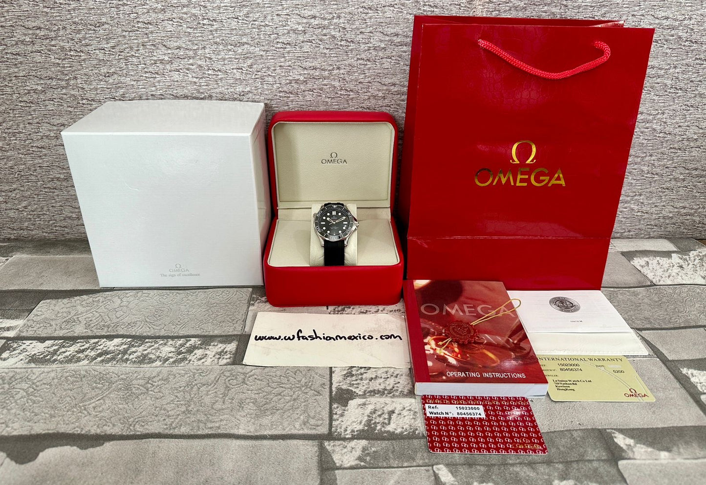 Reloj Sea Master AAA Automatic correa de caucho negra