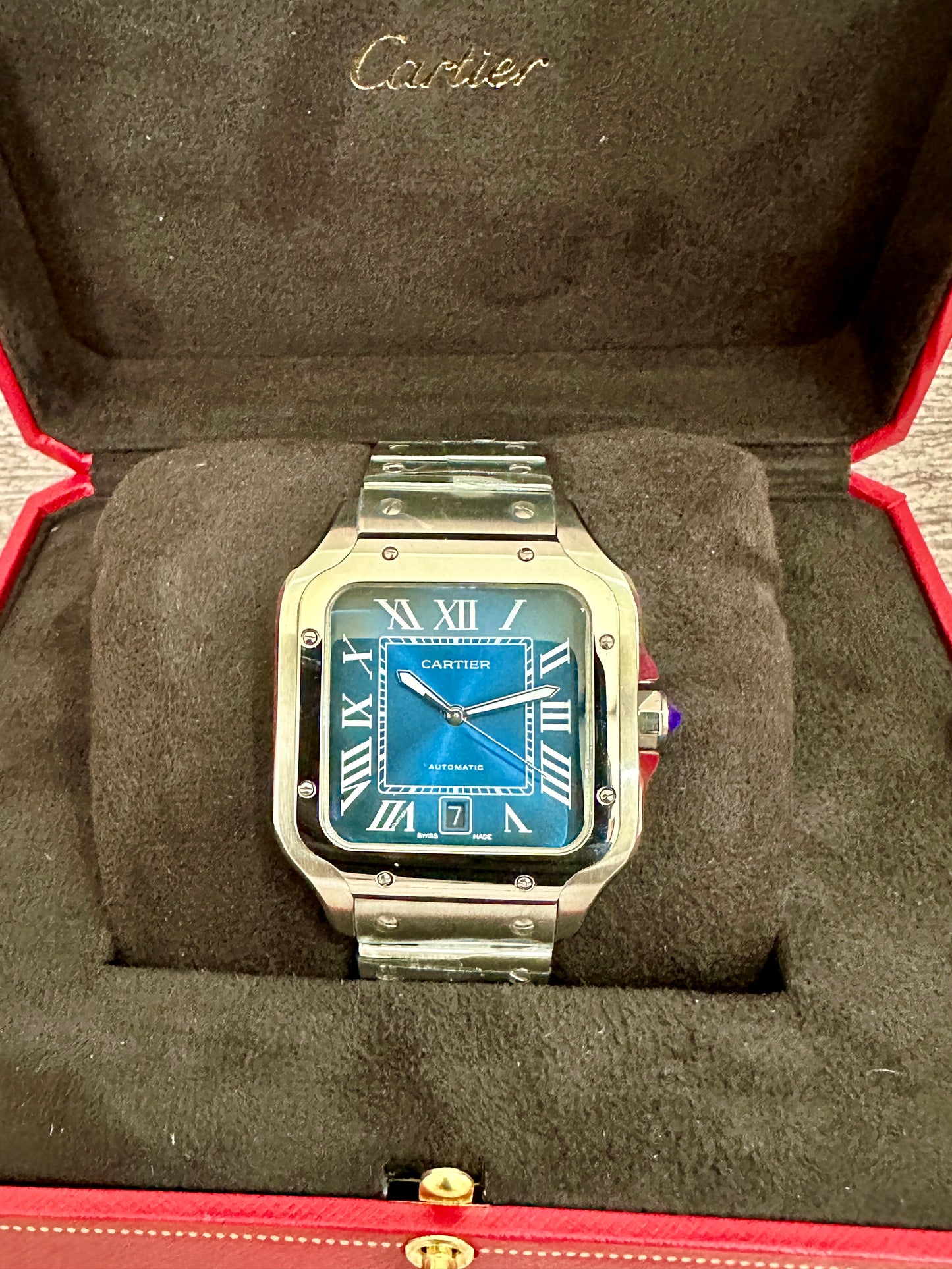 Reloj Santos AAA Automático fondo azul