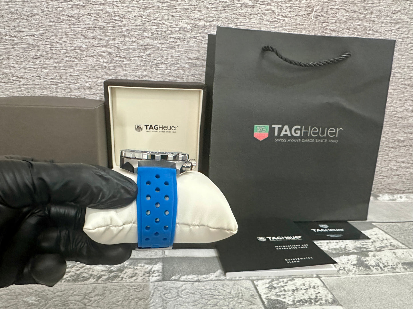 Reloj F1, AAA, Quartz, correa de caucho azul