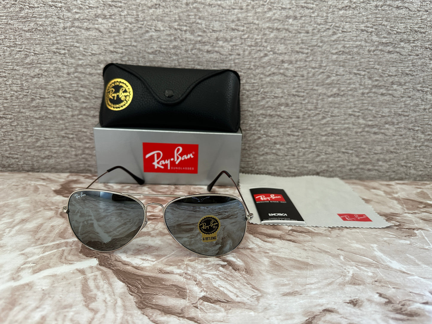 Lentes de Sol Ray B Aviador Silver