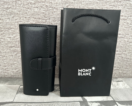 Estuche para 2 plumas M0nt bl4nc Piel Genuina