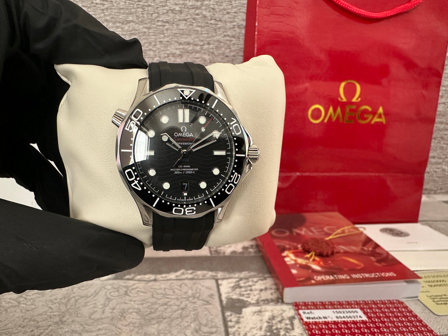 Reloj Sea Master AAA Automatic correa de caucho negra