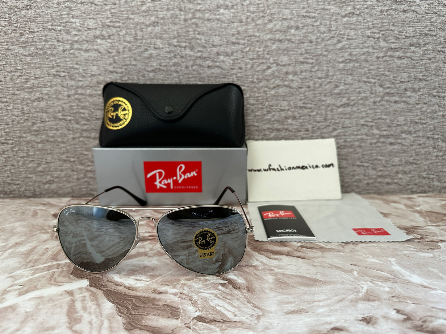 Lentes de Sol Ray B Aviador Silver