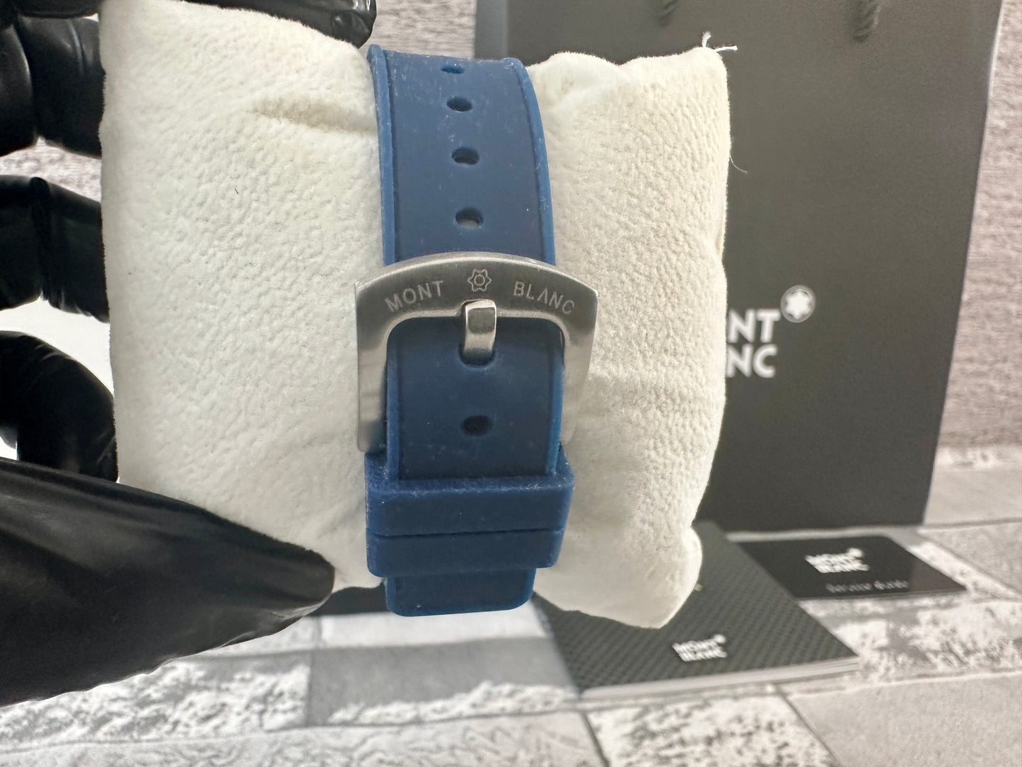 Reloj MB Iced Sea AAA azul correa de caucho