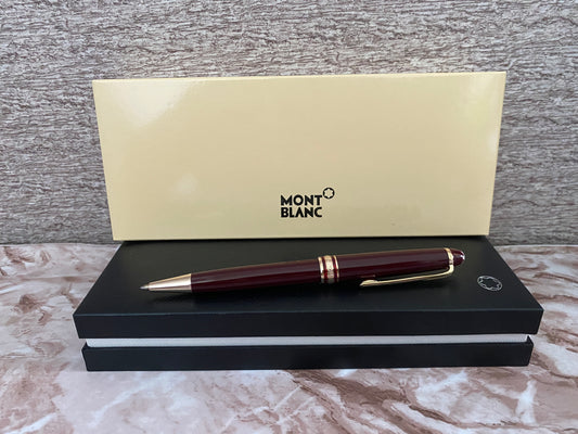 Pluma clásica MB tipo bolígrafo color guinda