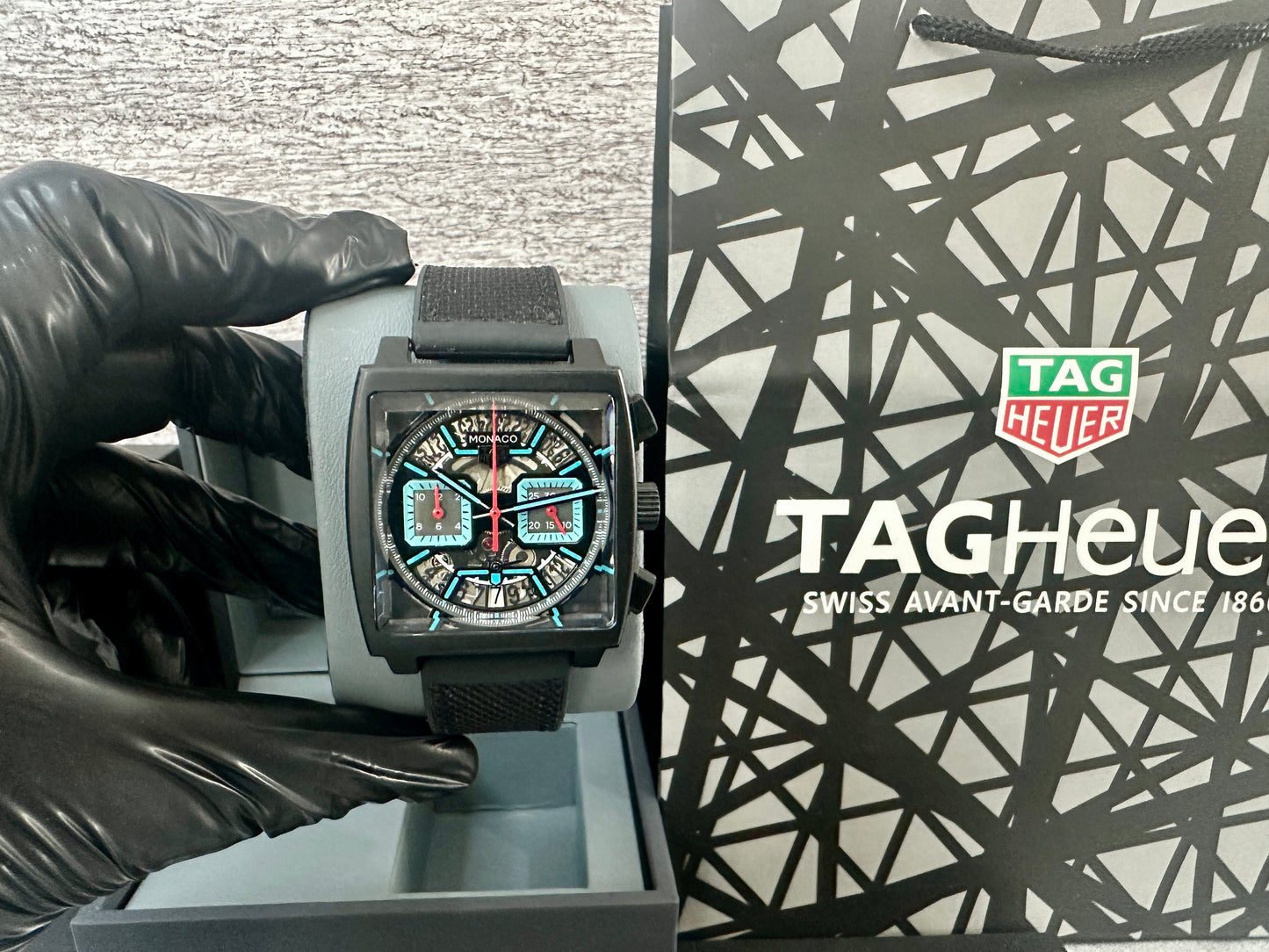 Reloj Monaco negro carbón , AAA