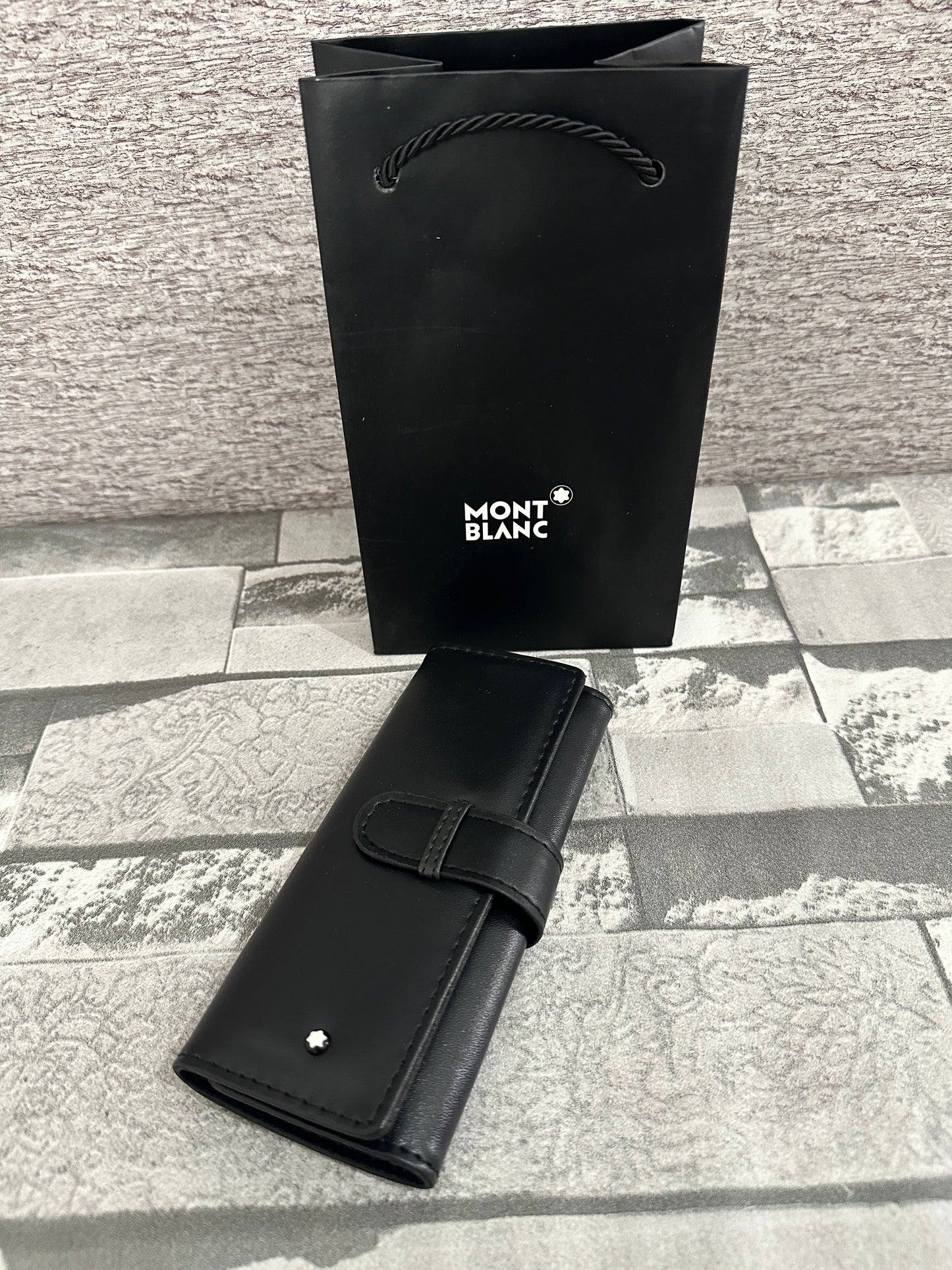 Estuche para 2 plumas M0nt bl4nc Piel Genuina