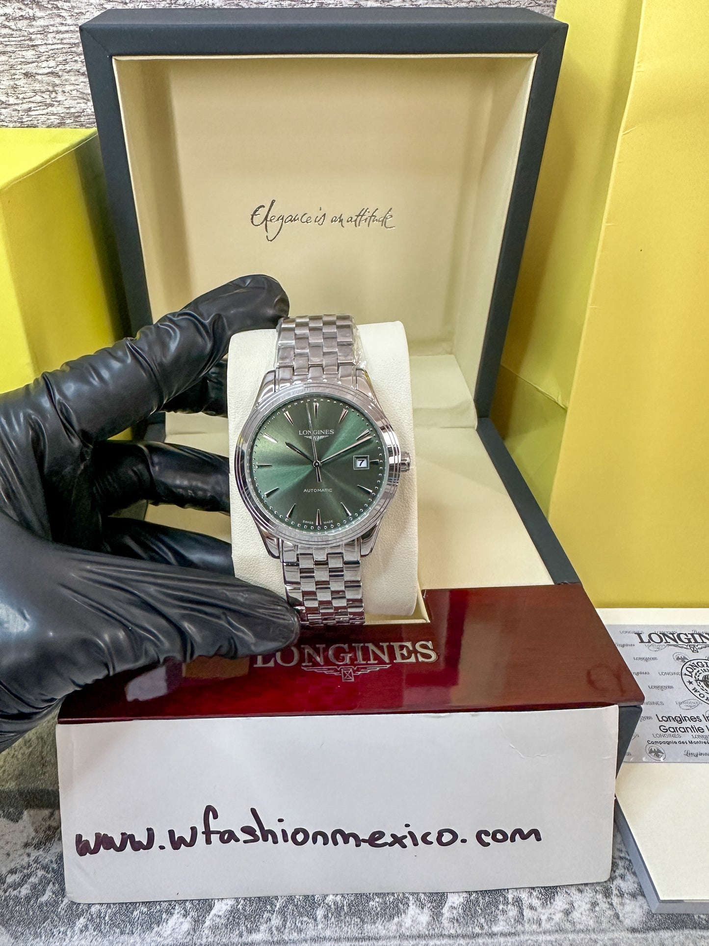 Reloj LONG Flag Ship verde