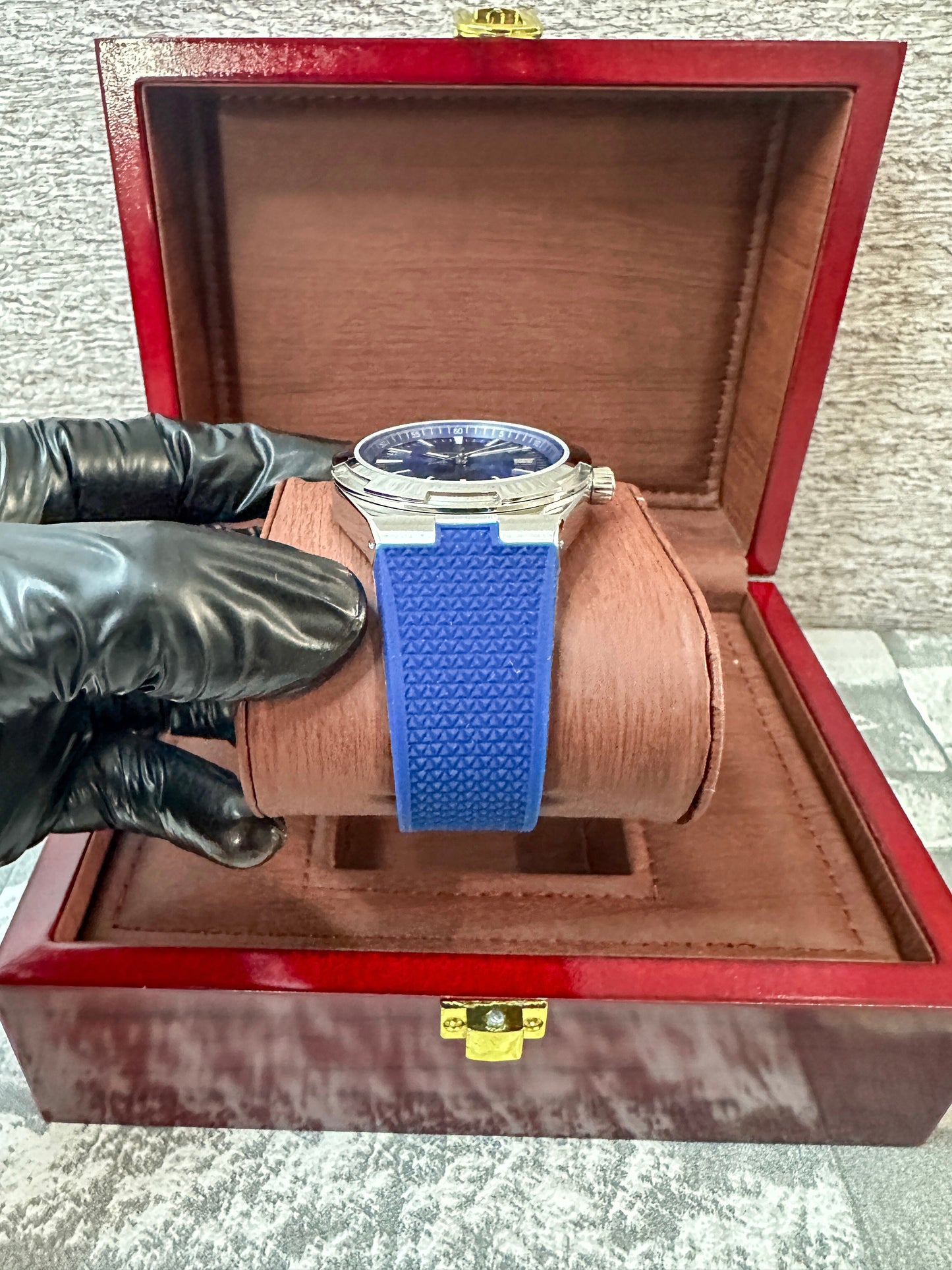 Reloj Vach3r0n Overseas Automático azul