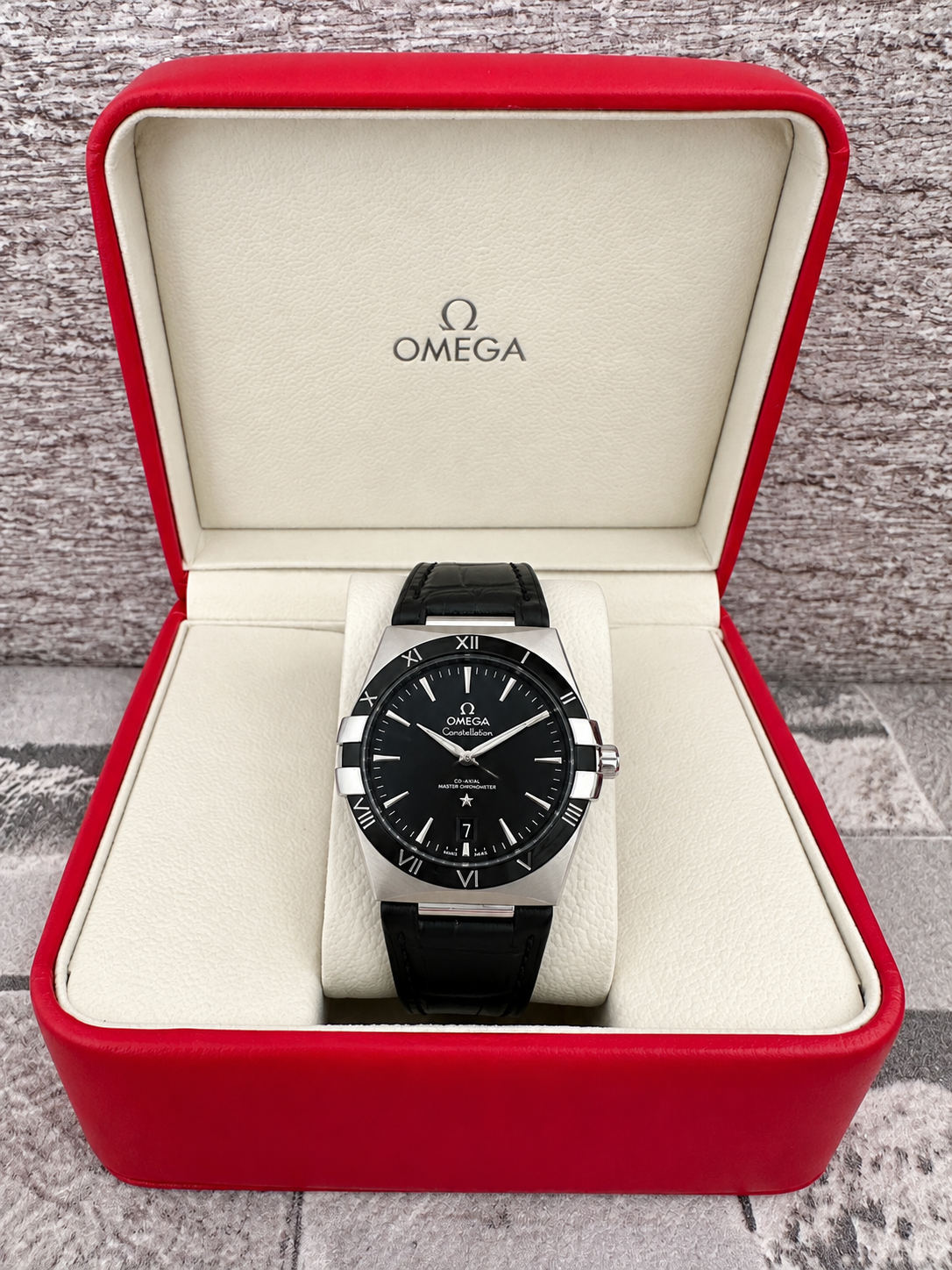 Reloj Constellation, AAA, Automático, correa de Piel negra