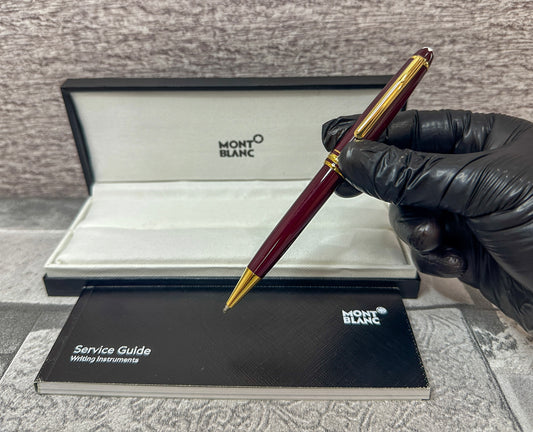 Pluma clásica MB tipo bolígrafo color guinda