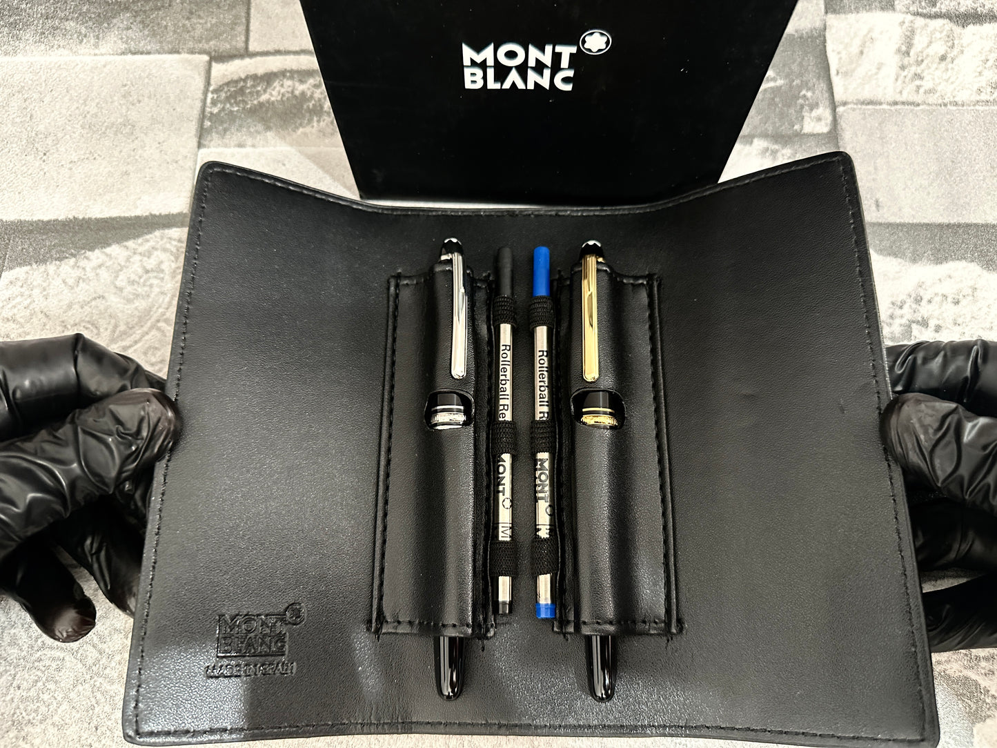 Estuche para 2 plumas M0nt bl4nc Piel Genuina