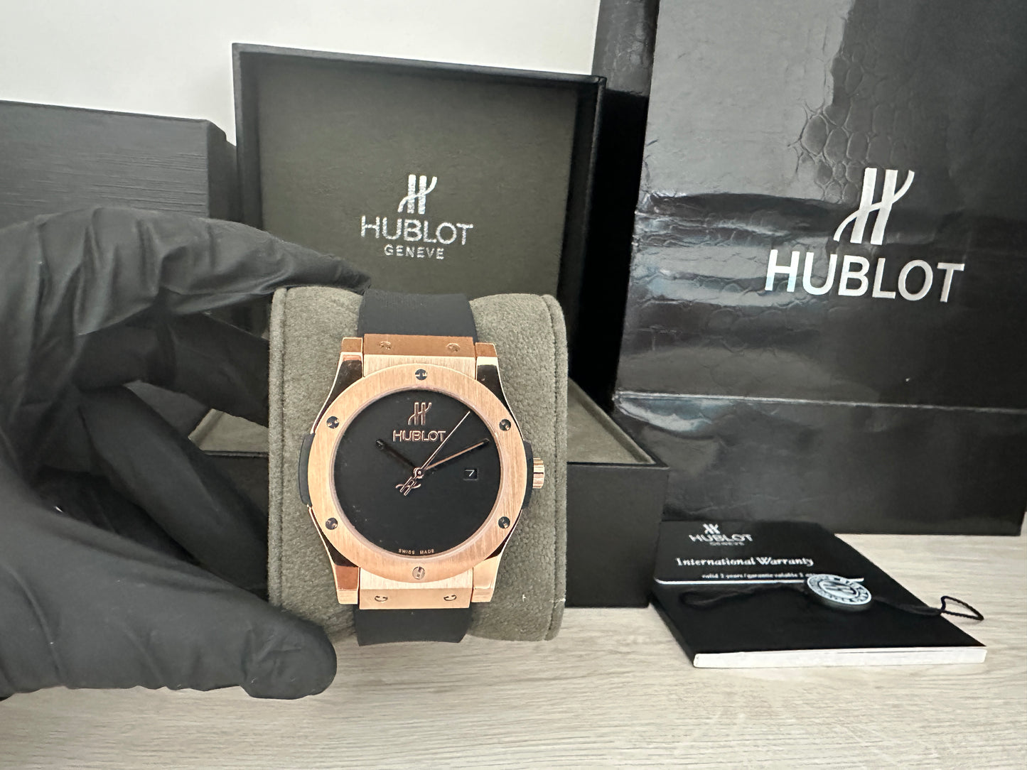 Reloj Hub10t Classic  AAA Automático color oro rosa Caballero