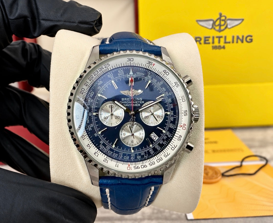 Reloj Br3itL1ng Navi Timer azul