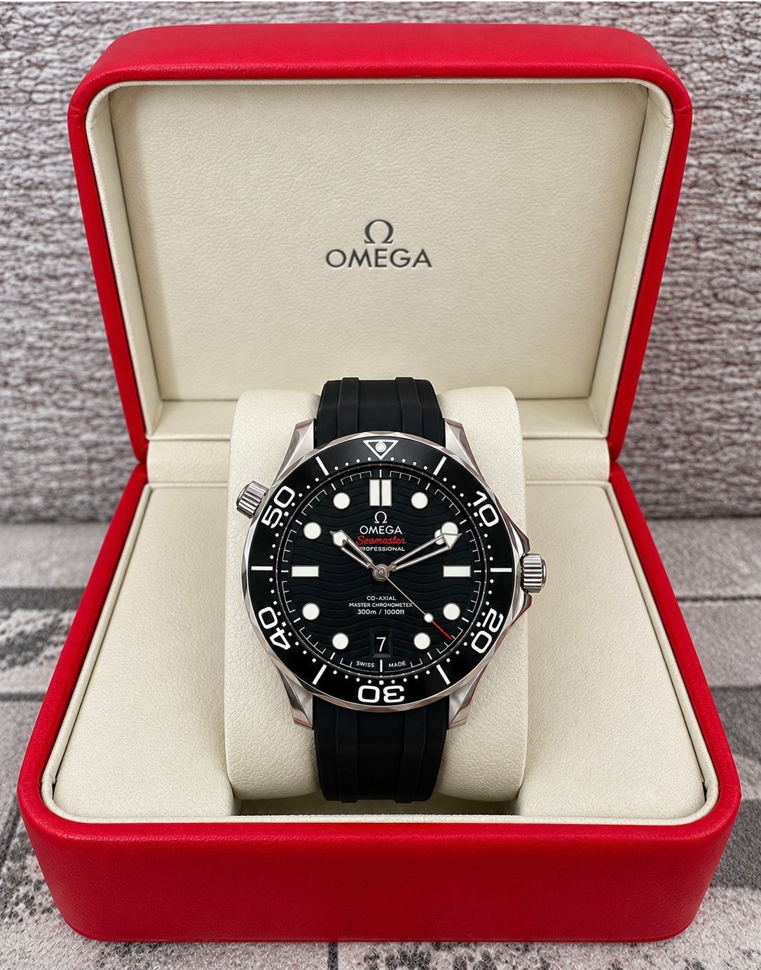 Reloj Sea Master AAA Automatic correa de caucho negra