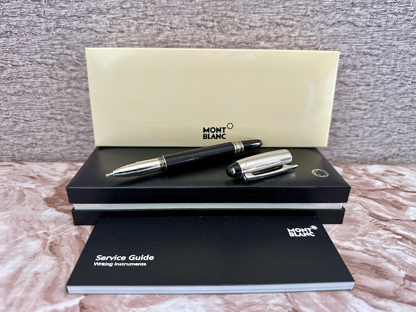 Rollerball Starwalker MB negro con plateado