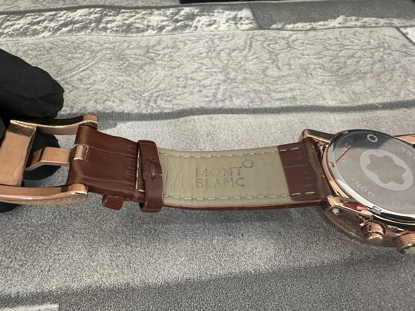 Reloj Mont B Chronograph Correa de piel café