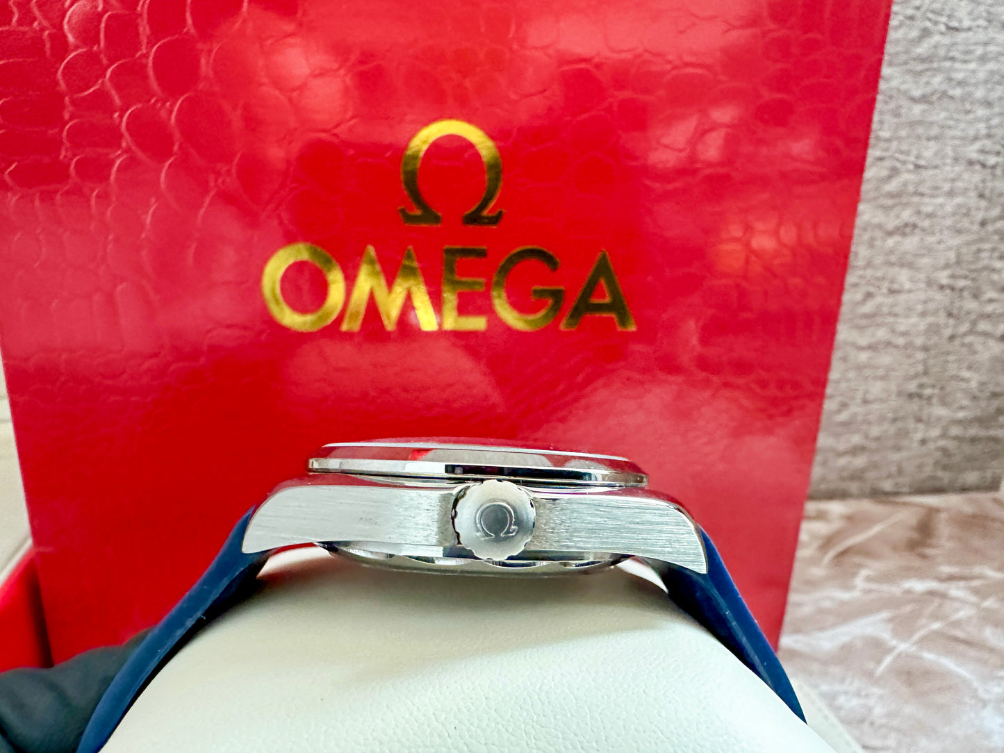 Reloj OM Aqua Terra AAA Automatico azul, correa de caucho