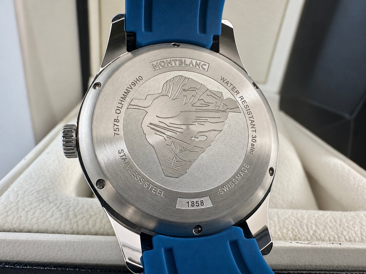 Reloj MB Iced Sea AAA azul correa de caucho