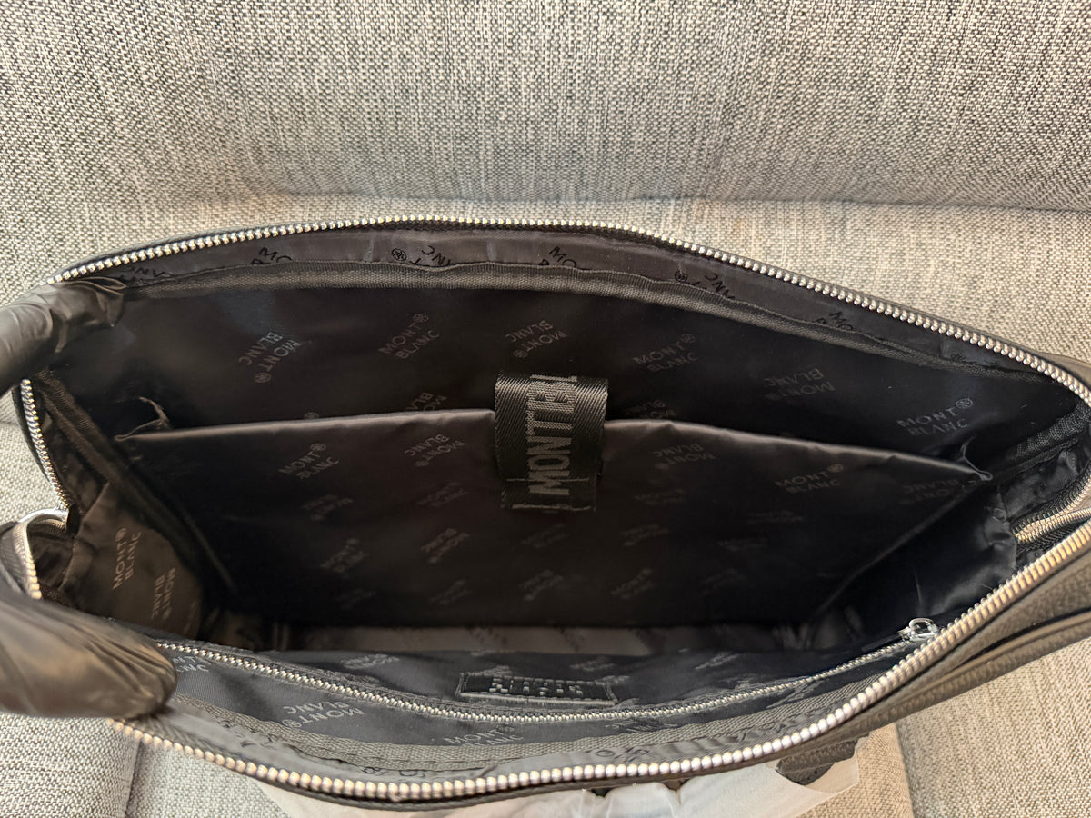 Portafolio negro de Piel Genuina, con ajuste para Carry On