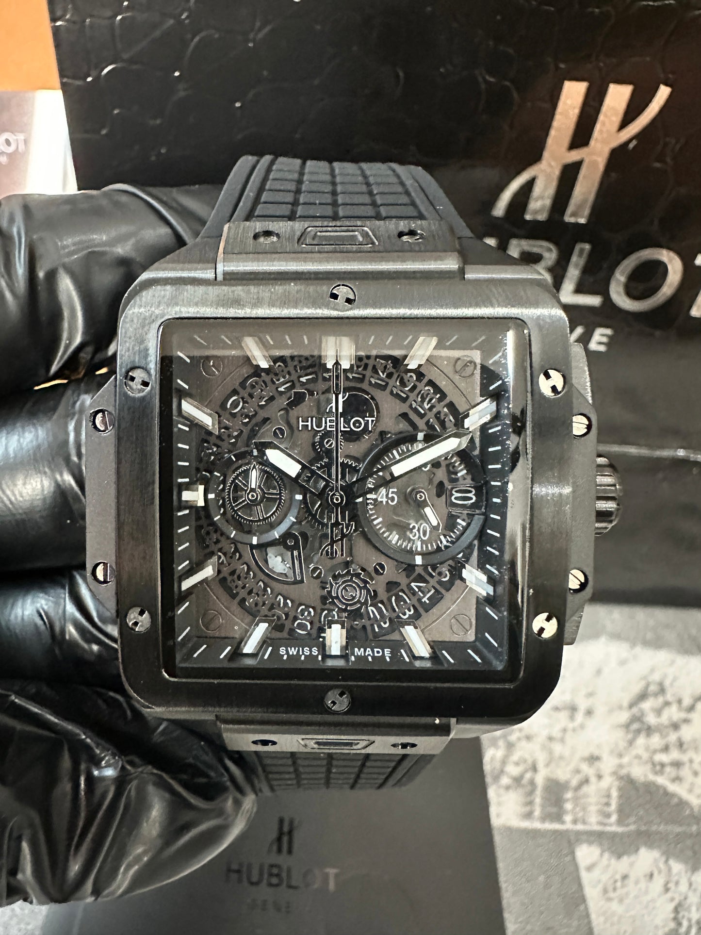 Reloj HUB Square Bang black Magic