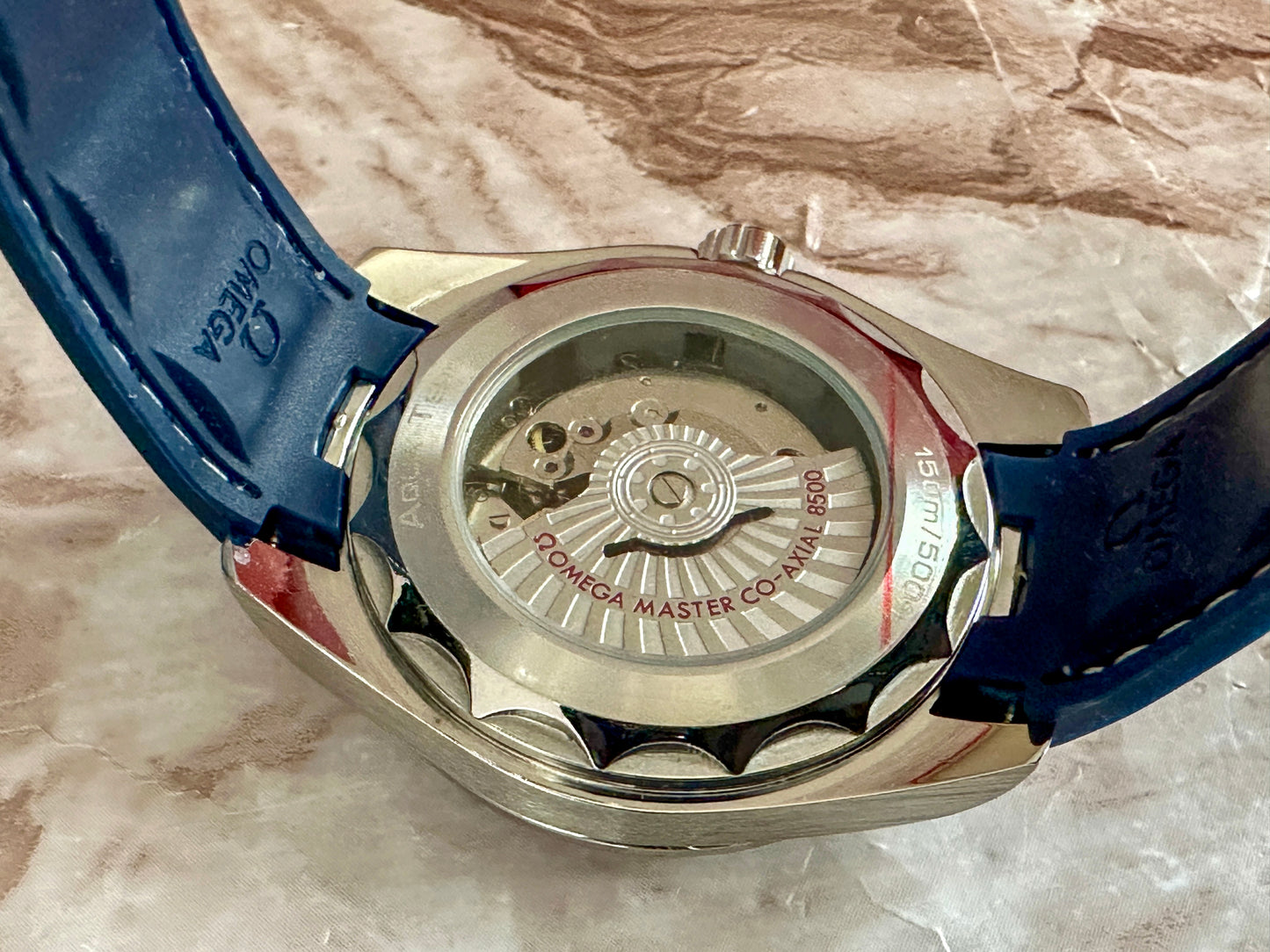 Reloj OM Aqua Terra AAA Automatico azul, correa de caucho