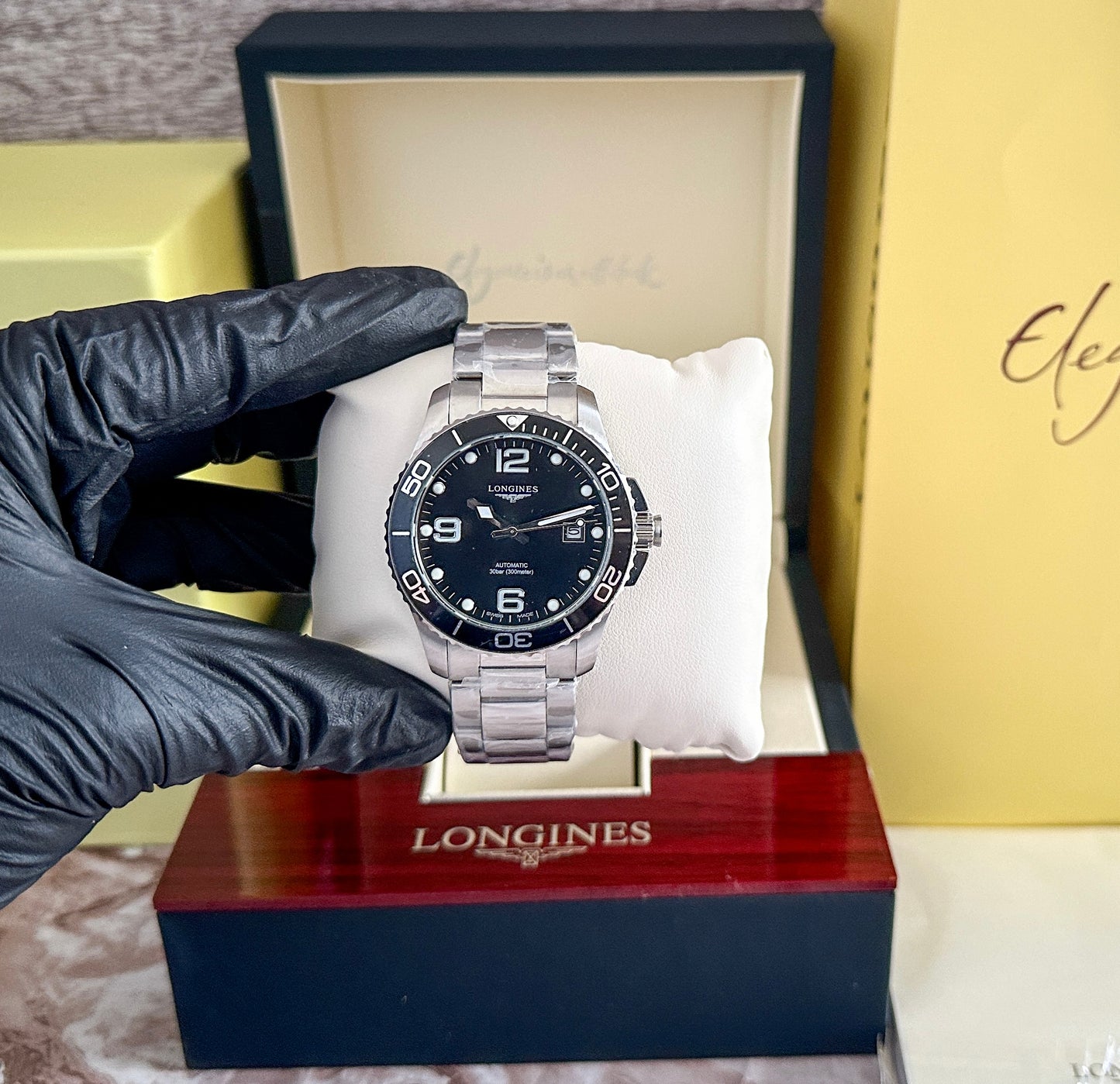 Reloj Long. Hydroconquest AAA, Automático, negro